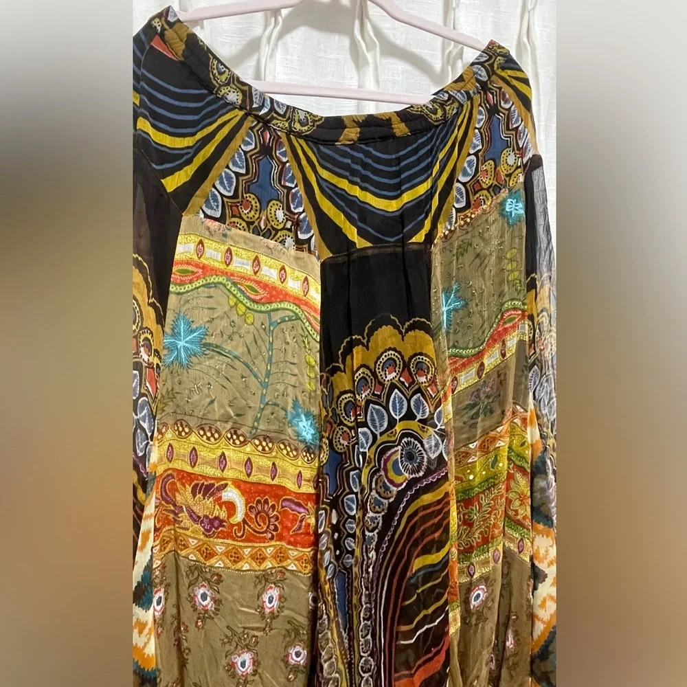 Anu by Natural boho patchwork skirt Size M